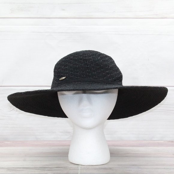 Coolibar Accessories - Coolibar Black Polyester Wide Brim Sun Hat